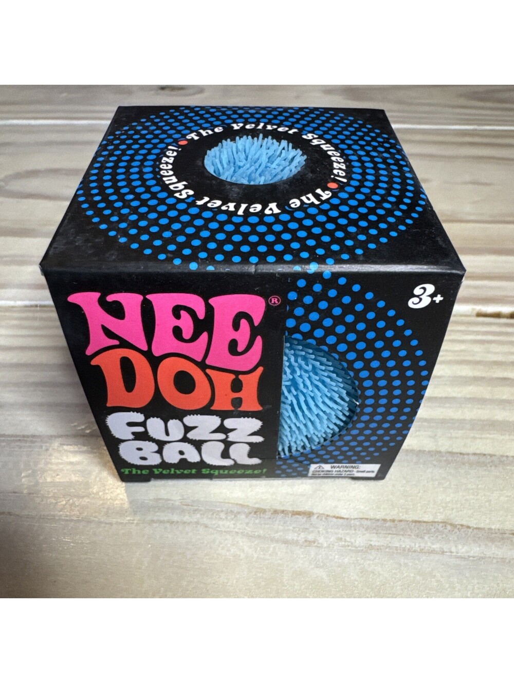 Blue NEEDOH FUZZ BALL THE O.G. Nee Doh Squish Stress Ball NEE-DOH Fuzzball 🔥